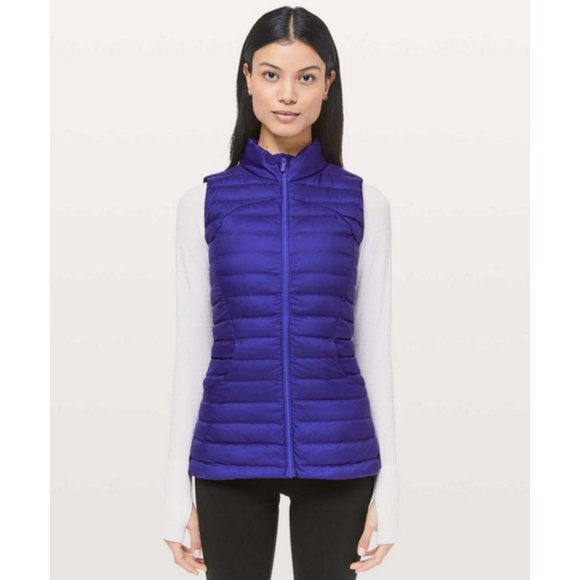 Lululemon Pack It Down Again Vest Lazurite Size 4 Glyde Goose Down - Picture 1 of 9